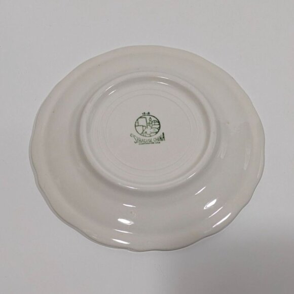 Syracuse China Summerdale Bread Plate Floral Vintage Ceramic Scalloped Edge USA - Picture 5 of 7